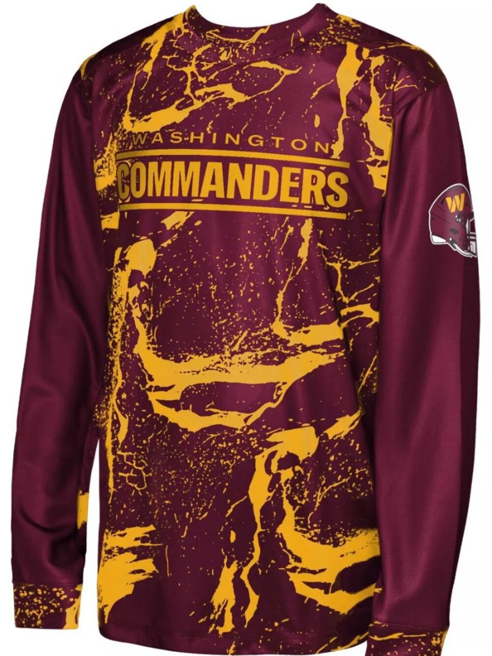NFL Team Apparel Youth Washington Commanders Garnet 'In The Zone' Long Sleeve